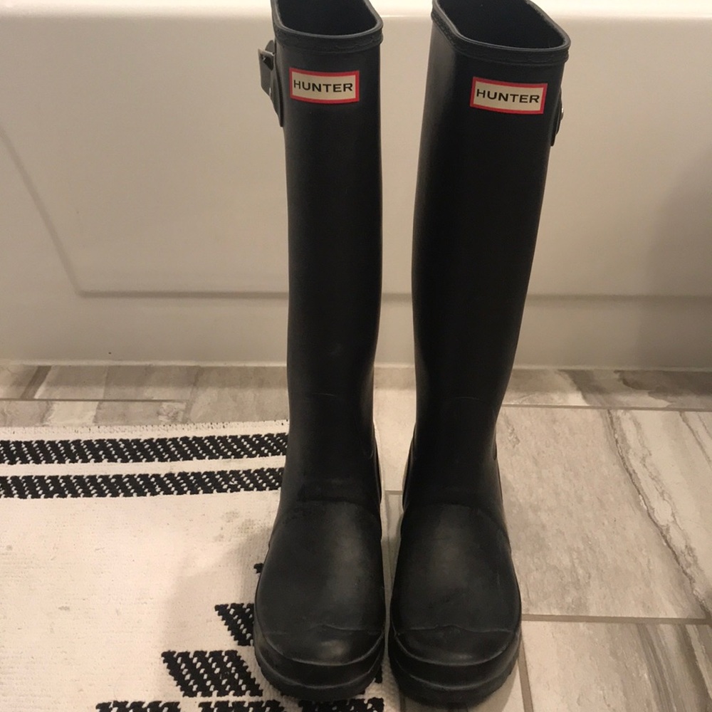 Hunter Boots || Matte Black Tall